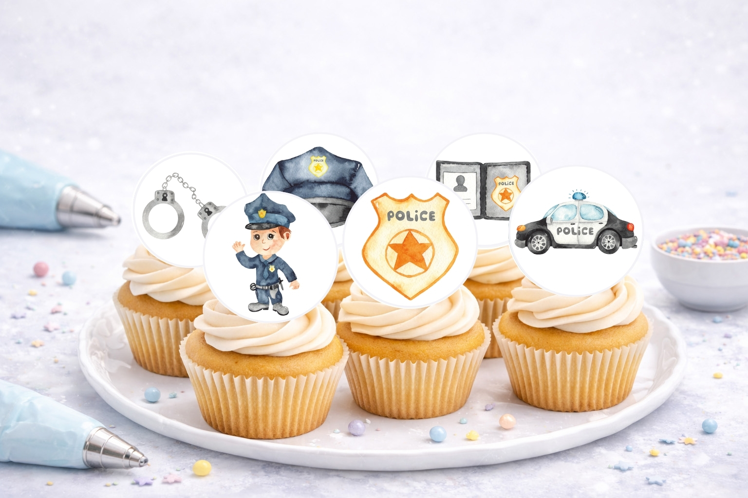 Muffinaufleger Polizei