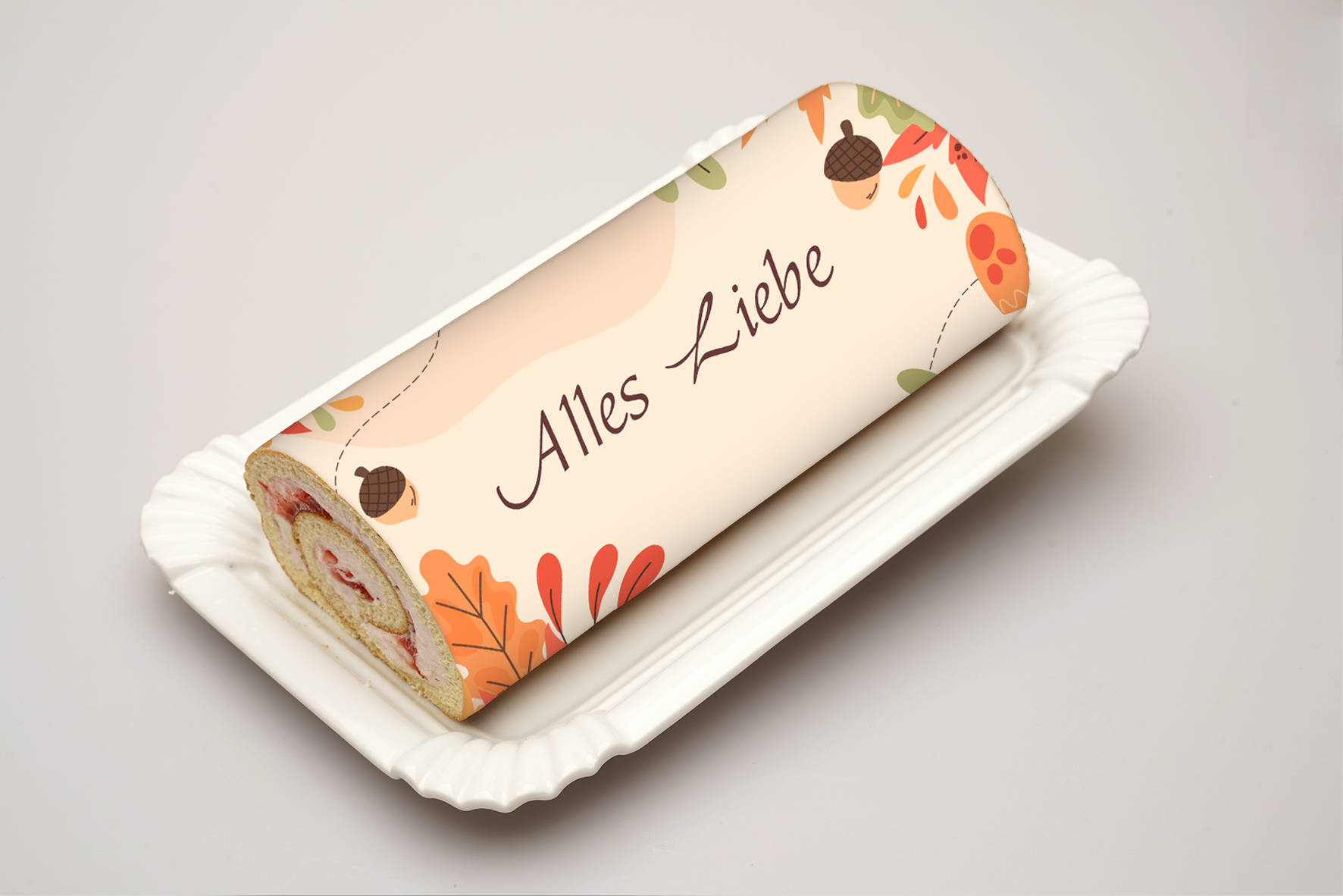 Rouladendekor Herbst "Alles Liebe"