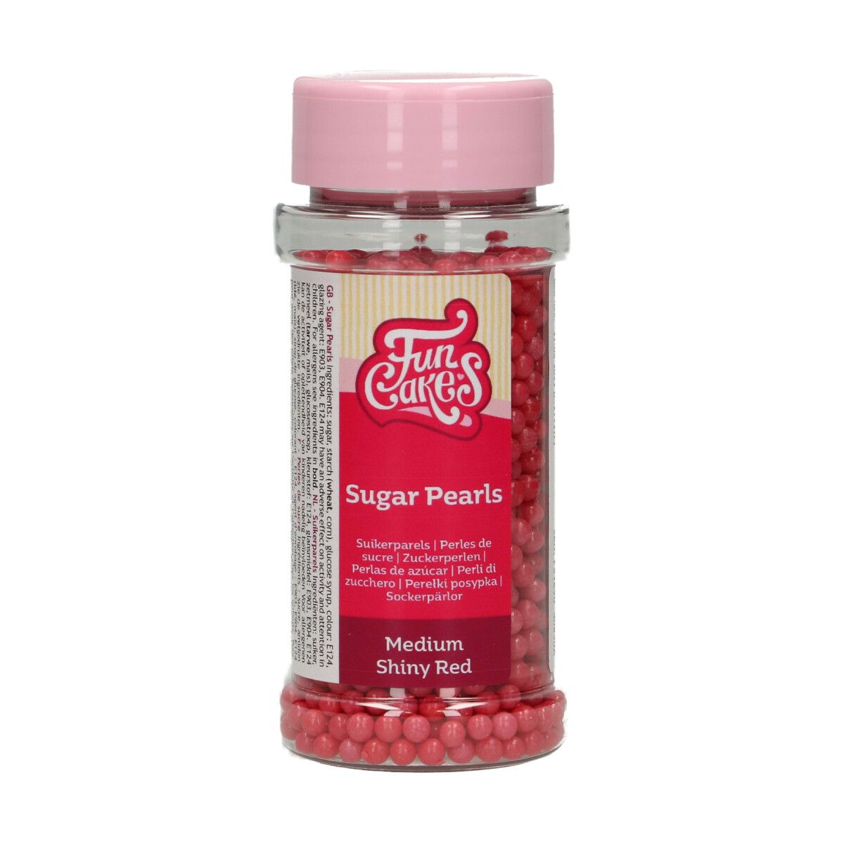 Zuckerperlen Rot Glänzend 4 mm | 80 g