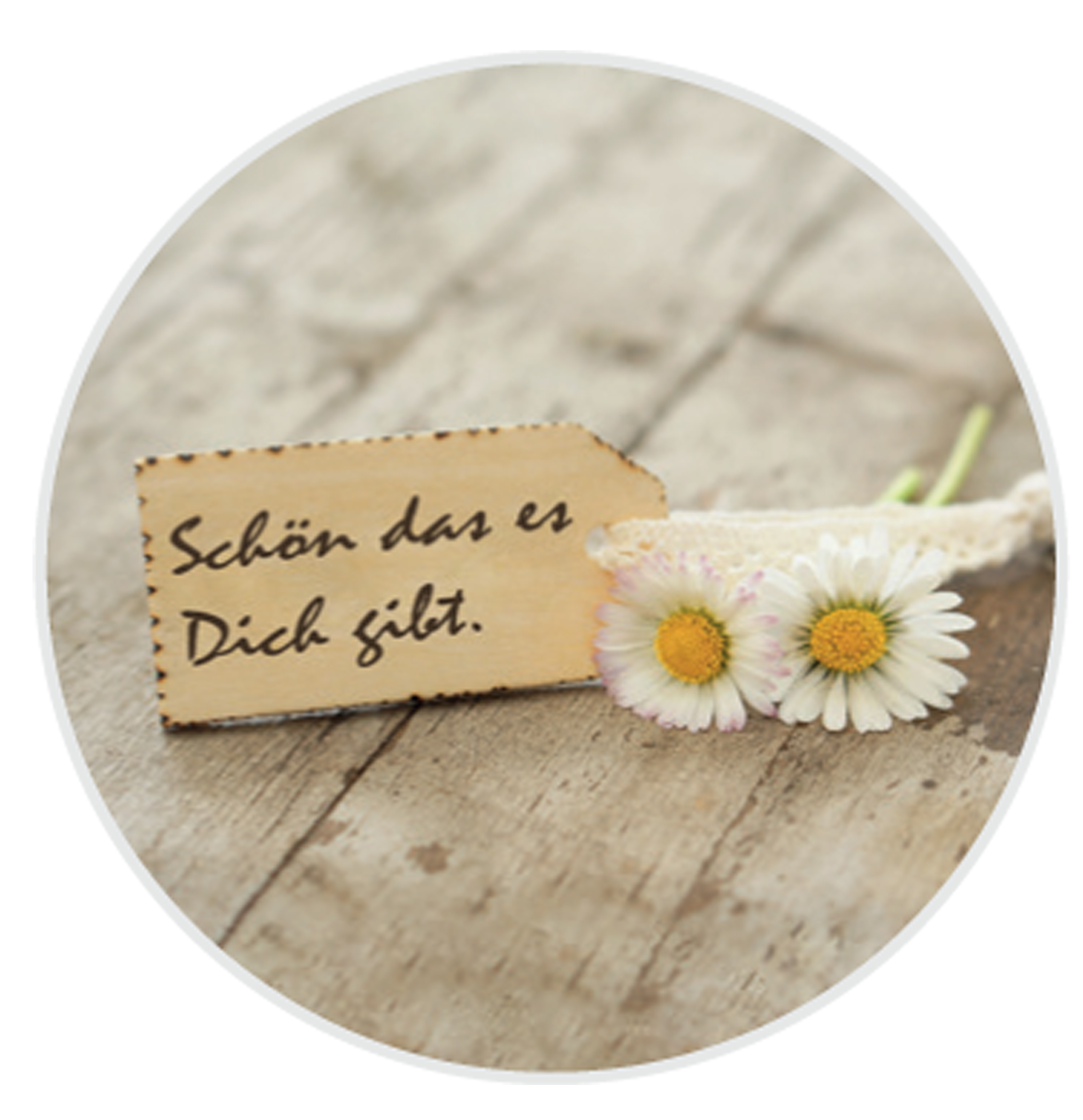 A4-Bogen mit essbaren Muffinauflegern „Schön, dass es Dich gibt“ auf Oblate Deluxe, 40 Stück, zuschneidbar mit Schere