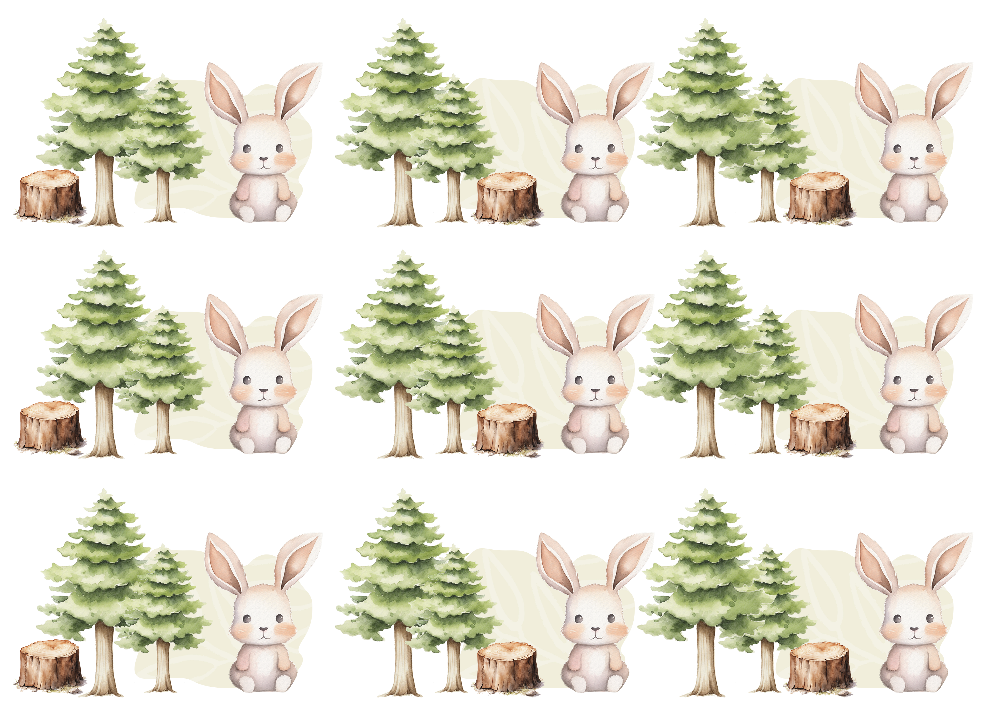 Tortenband Waldtiere Hase