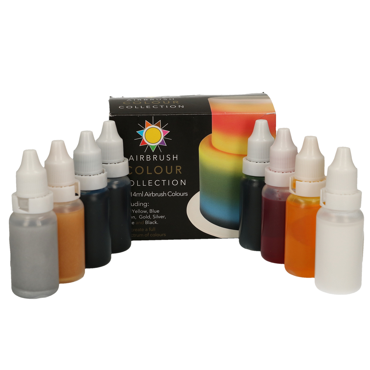 Sugarflair Airbrush Farben Set 8 Stk.