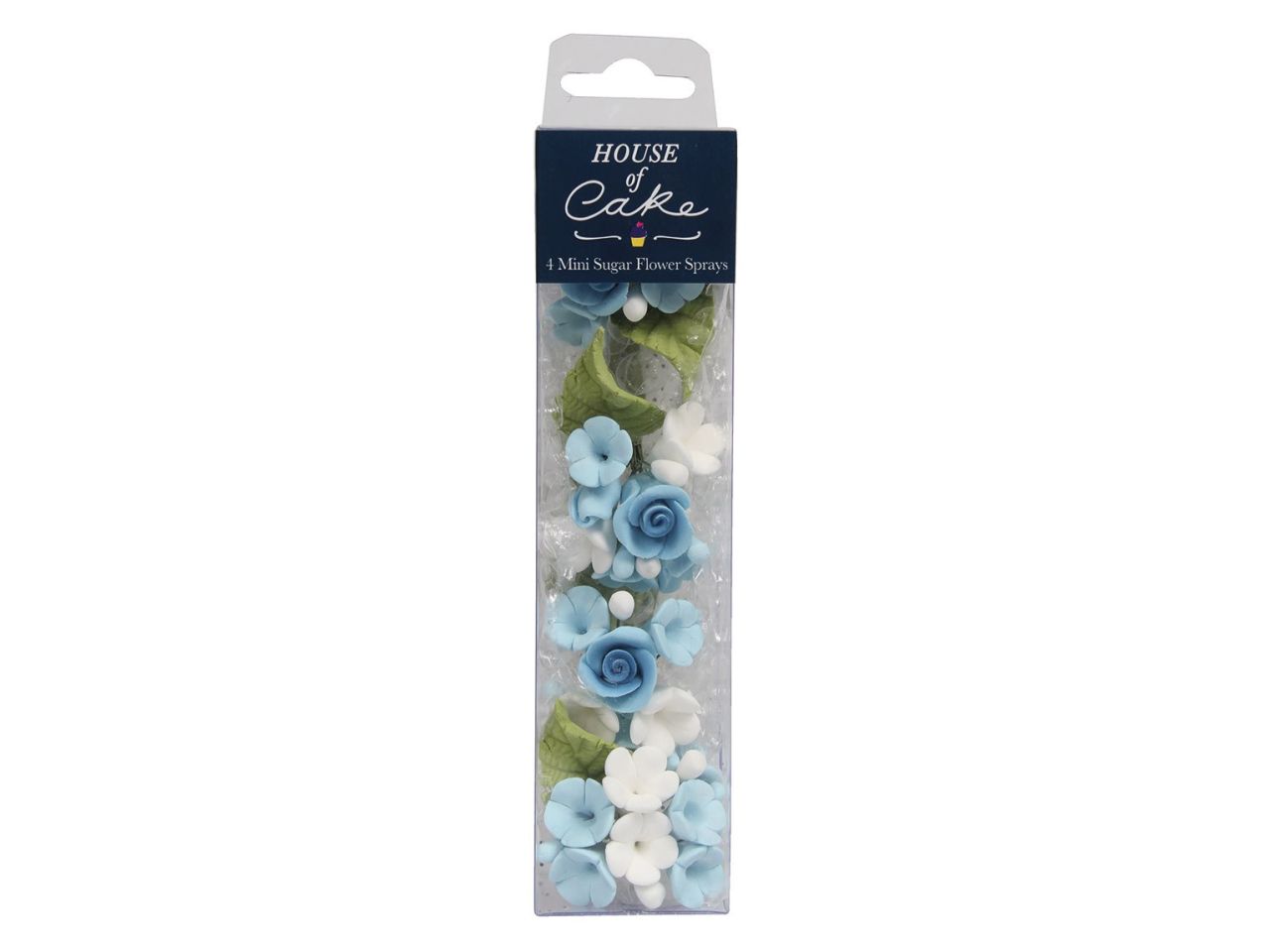 Zuckerrosen Bouquet Mini blau – 4 Rosen | Tortendeko Blumen