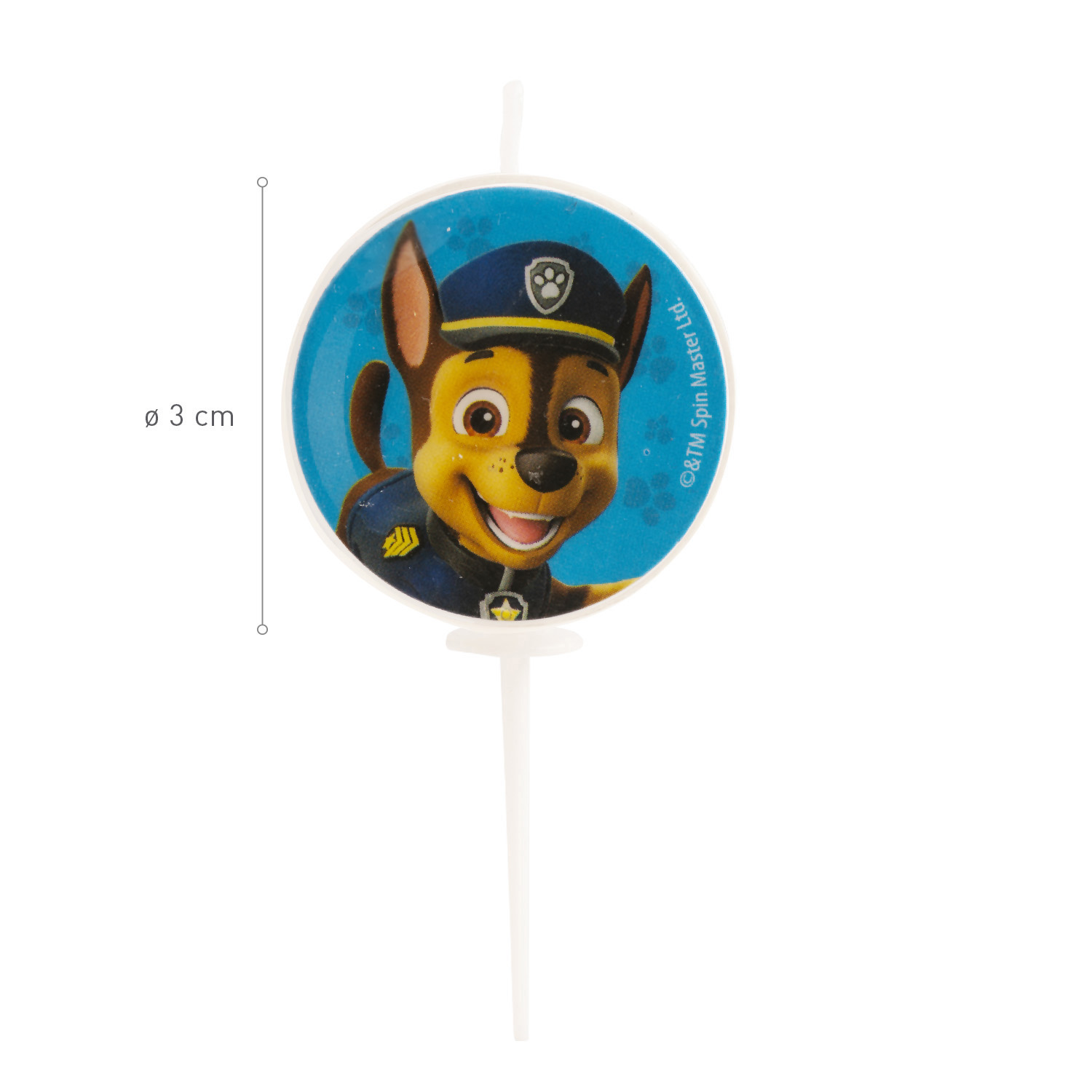 Paw Patrol Kerzen Set – 5 Stück (Ø 3 cm) | Tortenkerzen für Paw-Patrol Geburtstag