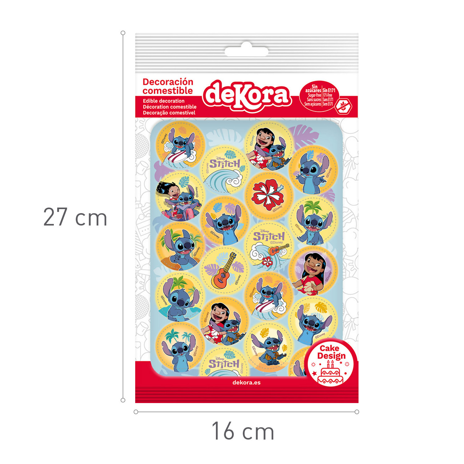 Oblaten Dekoration Stitch Muffins – Essbare Tortendeko, 3,4 cm