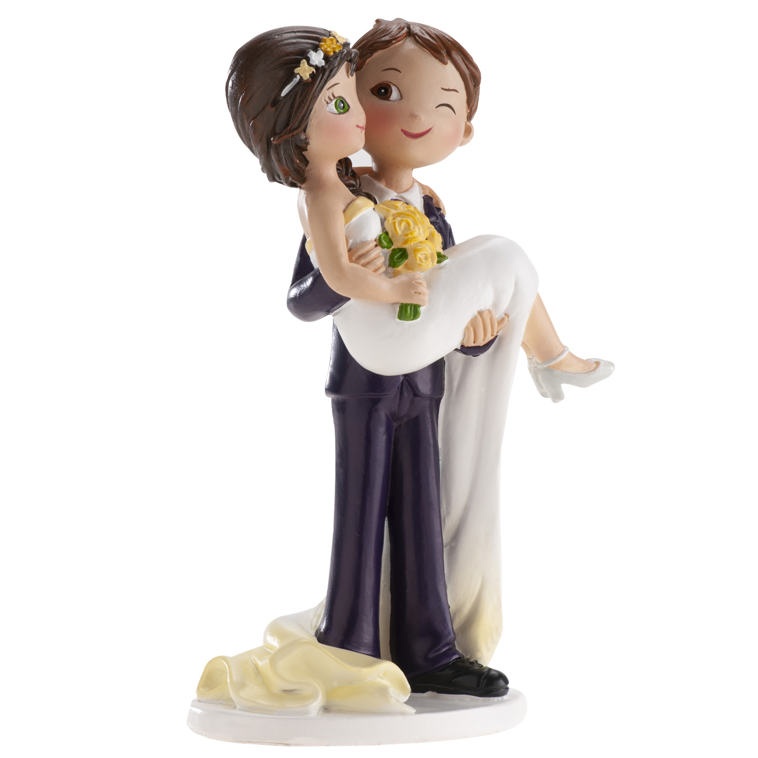 Tortenfigur „Wedding Couple Winking Eye“ – 16 cm