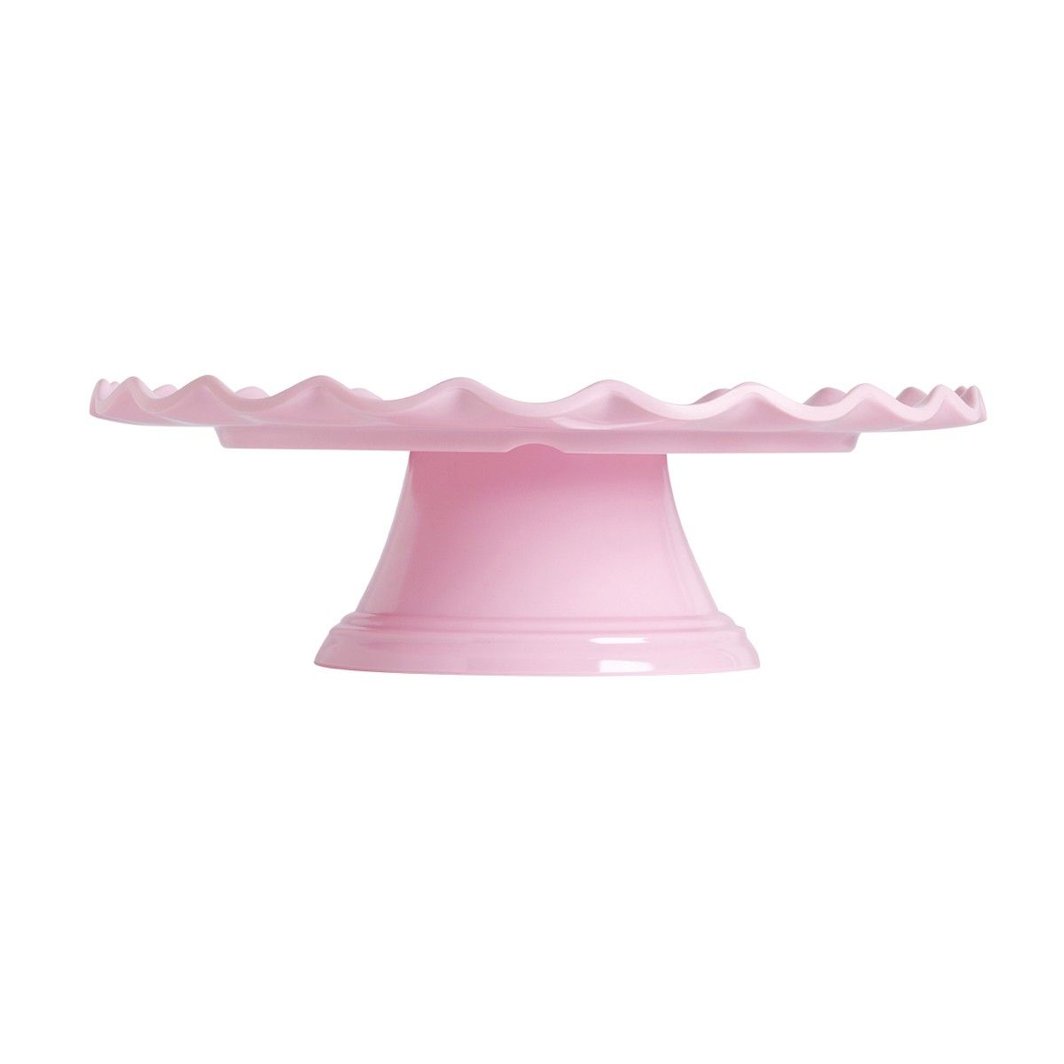 Tortenständer mit Wellenrand rosa
