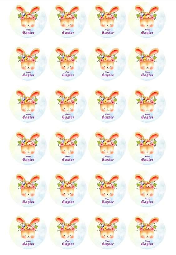 Set essbare Muffinaufleger für Ostern, Oblate Deluxe, ca. 4 cm
