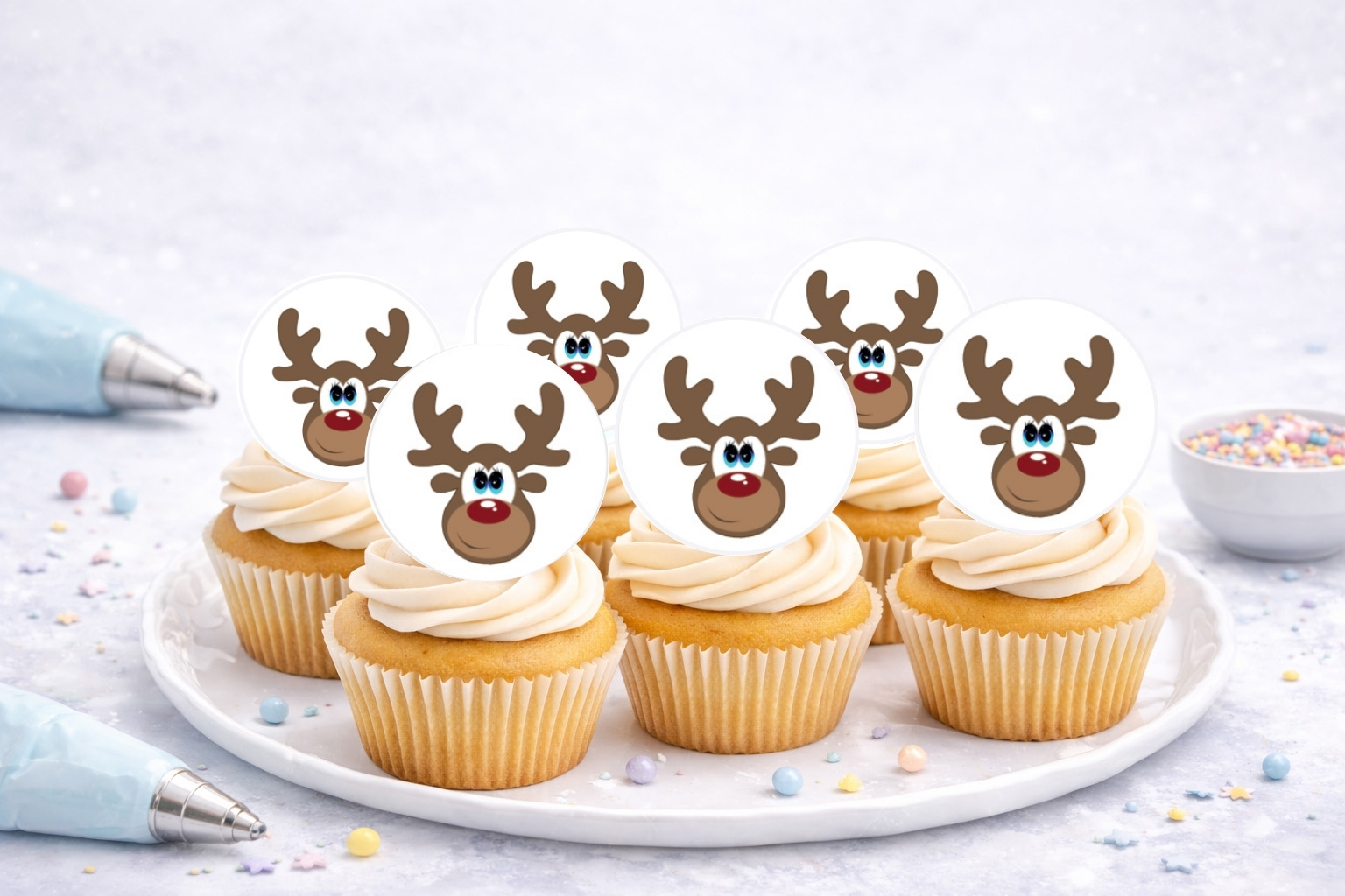 Muffinaufleger Rentierkopf