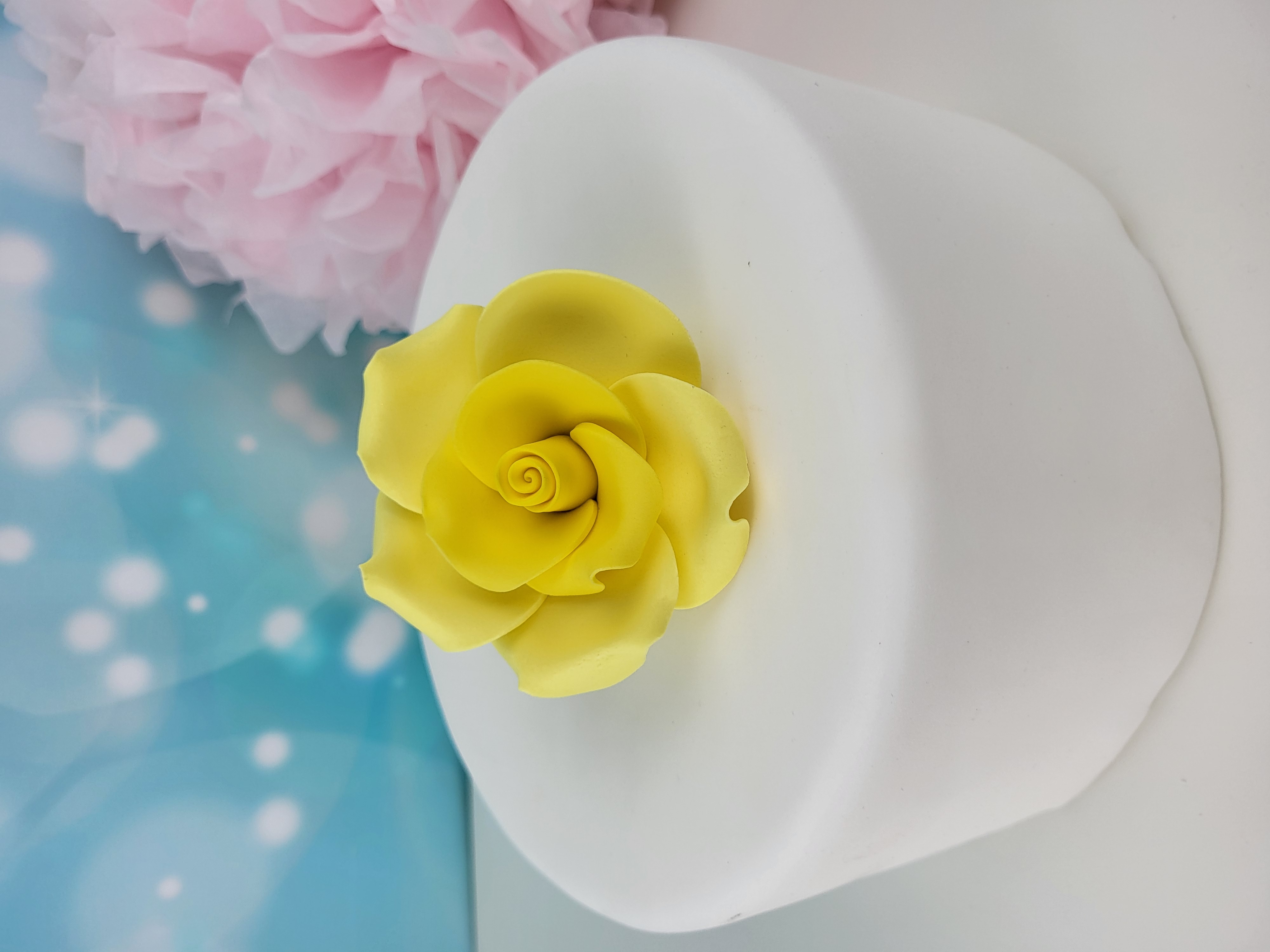 Zuckerblume Rose gelb XL