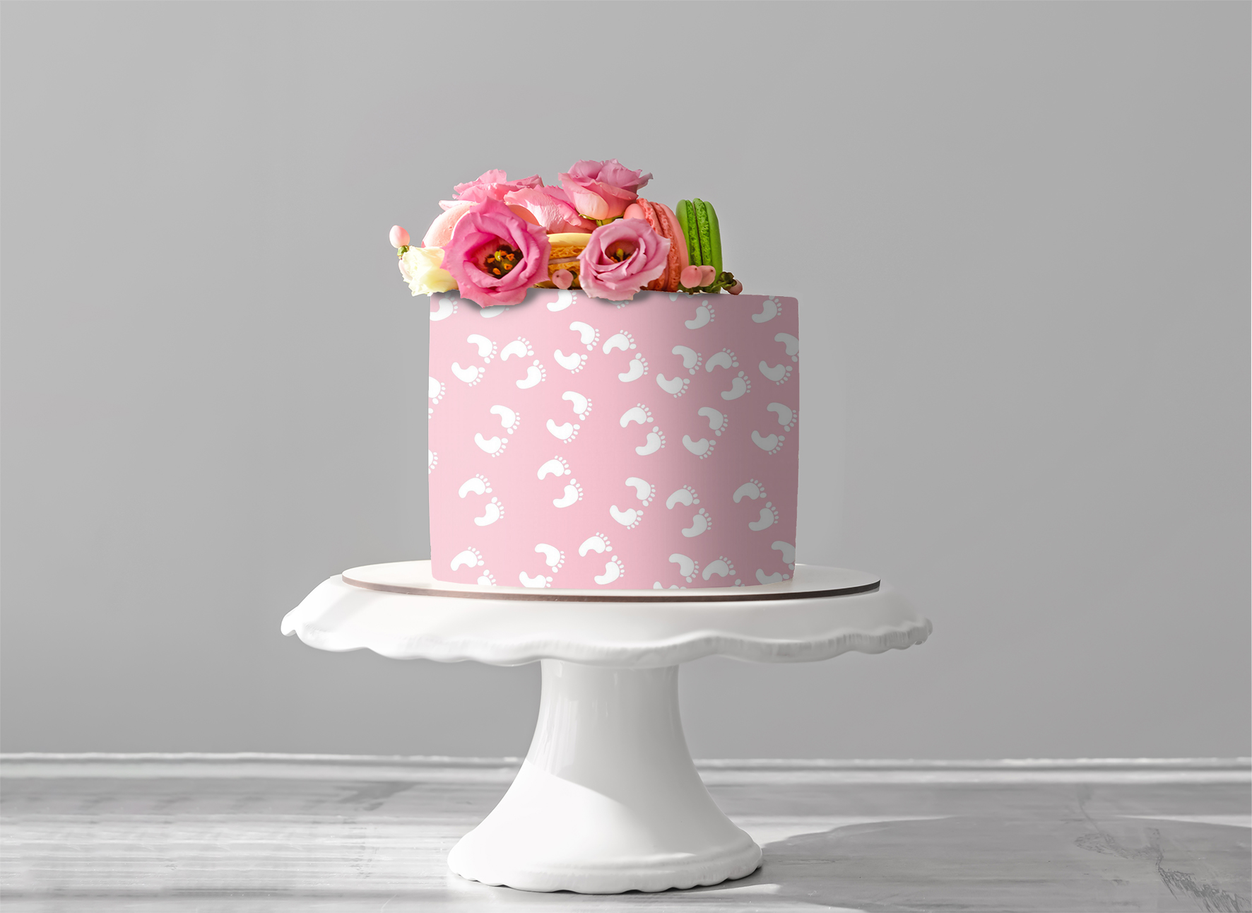 Deko Fondant Babyfüsse rosa