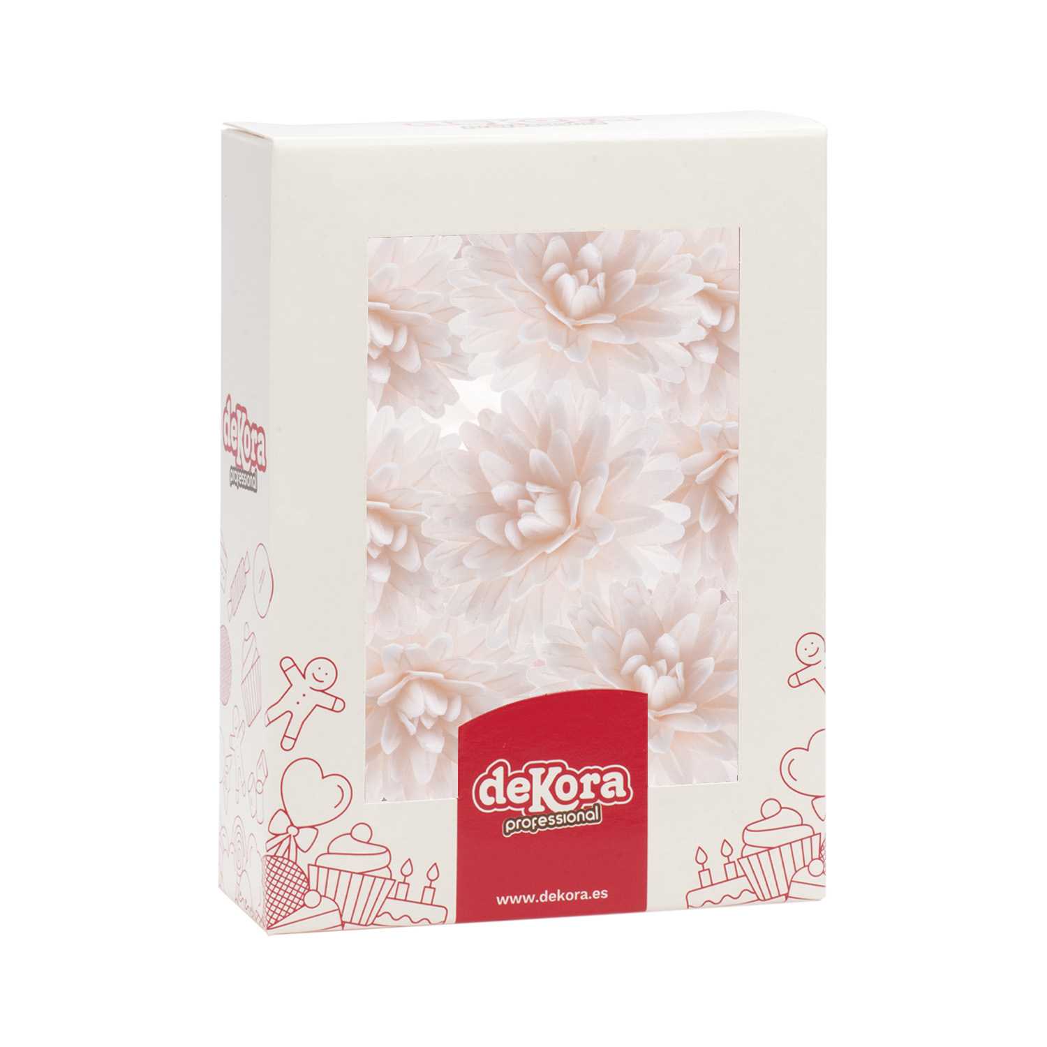Pom Pom Wafer Paper Dekoration Weiß – Essbare Tortendeko aus Wafer Paper für Kuchen & Cupcakes