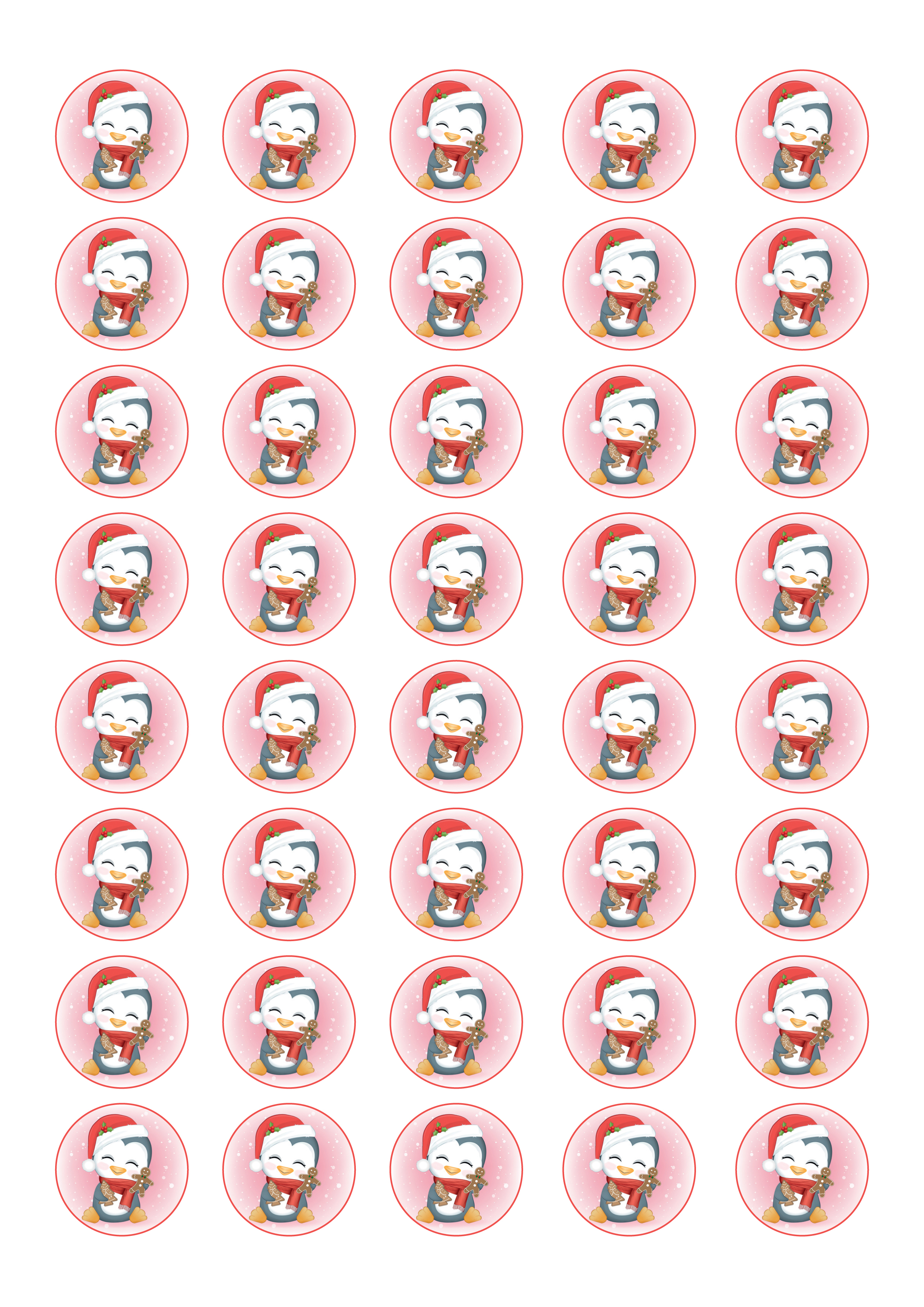 Keksaufleger Pinguin Weihnachten