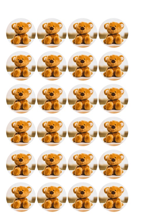Muffinaufleger Bär braun