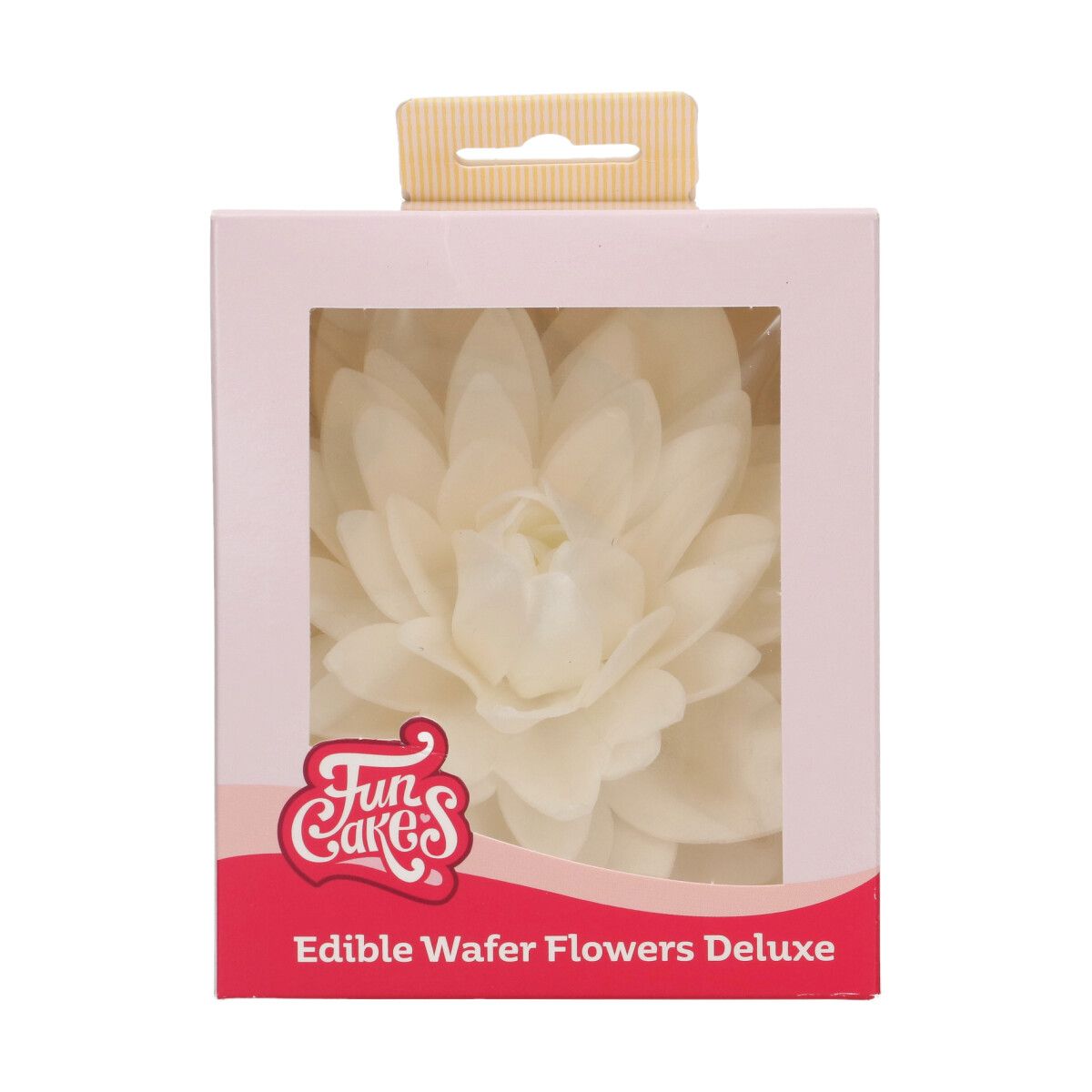 Essbare Papierblumen Deluxe Dahlie Weiß Groß pk/1