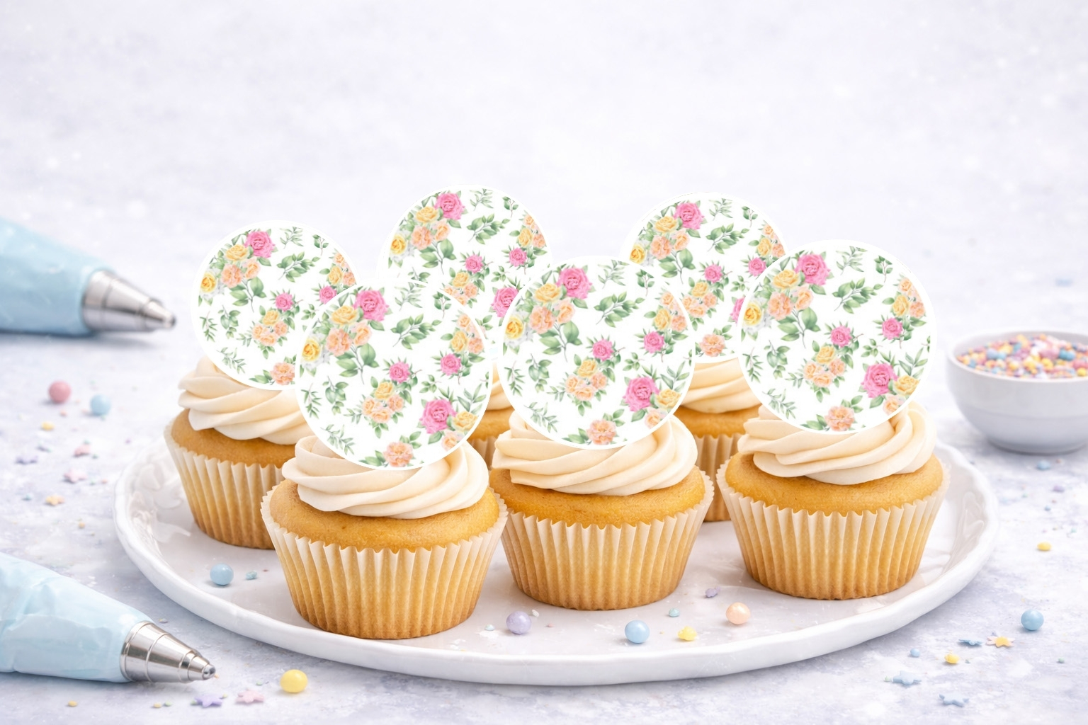 Muffinaufleger Blümchen