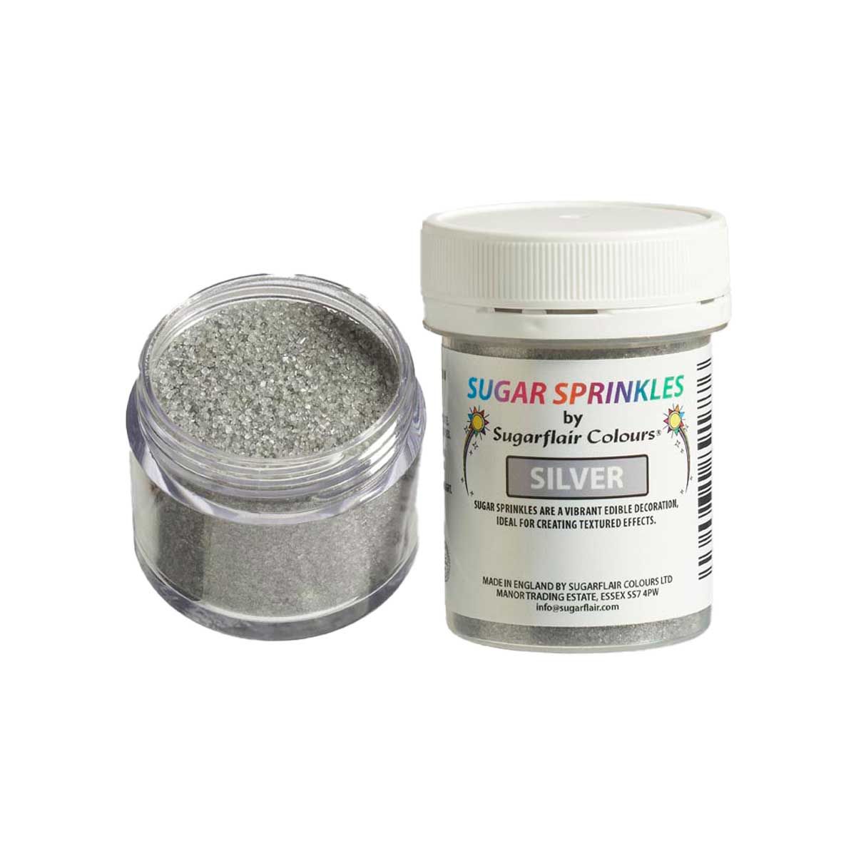 Sugarflair Zuckerstreusel Silver - 40g