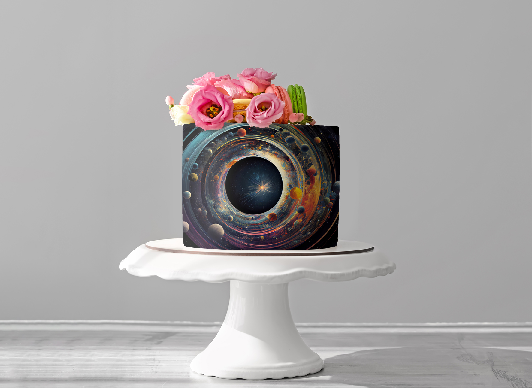 Deko Fondant Weltraum Universum