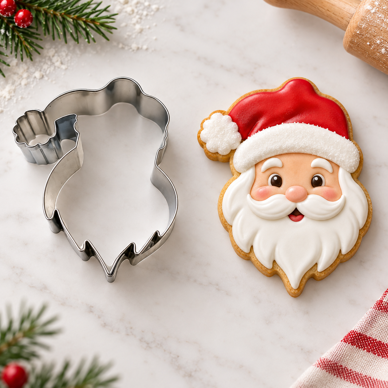 Ausstecher Weihnachtsmann-Gesicht A26
