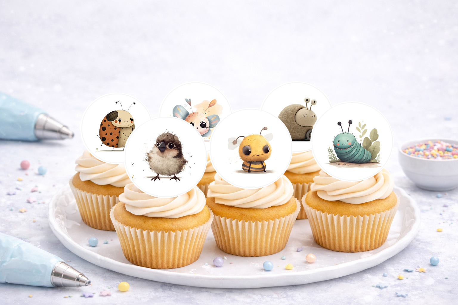 Muffinaufleger Tiere