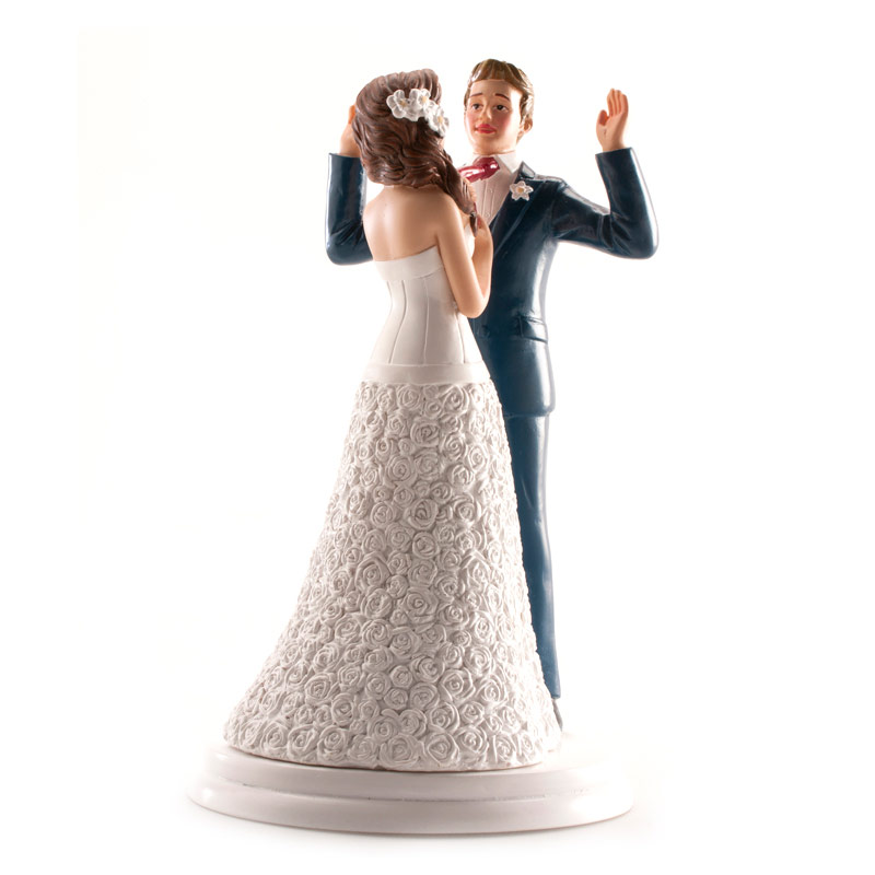 Hochzeitspaar Hände hoch 20 cm – originelle Tortendeko für Hochzeitstorten