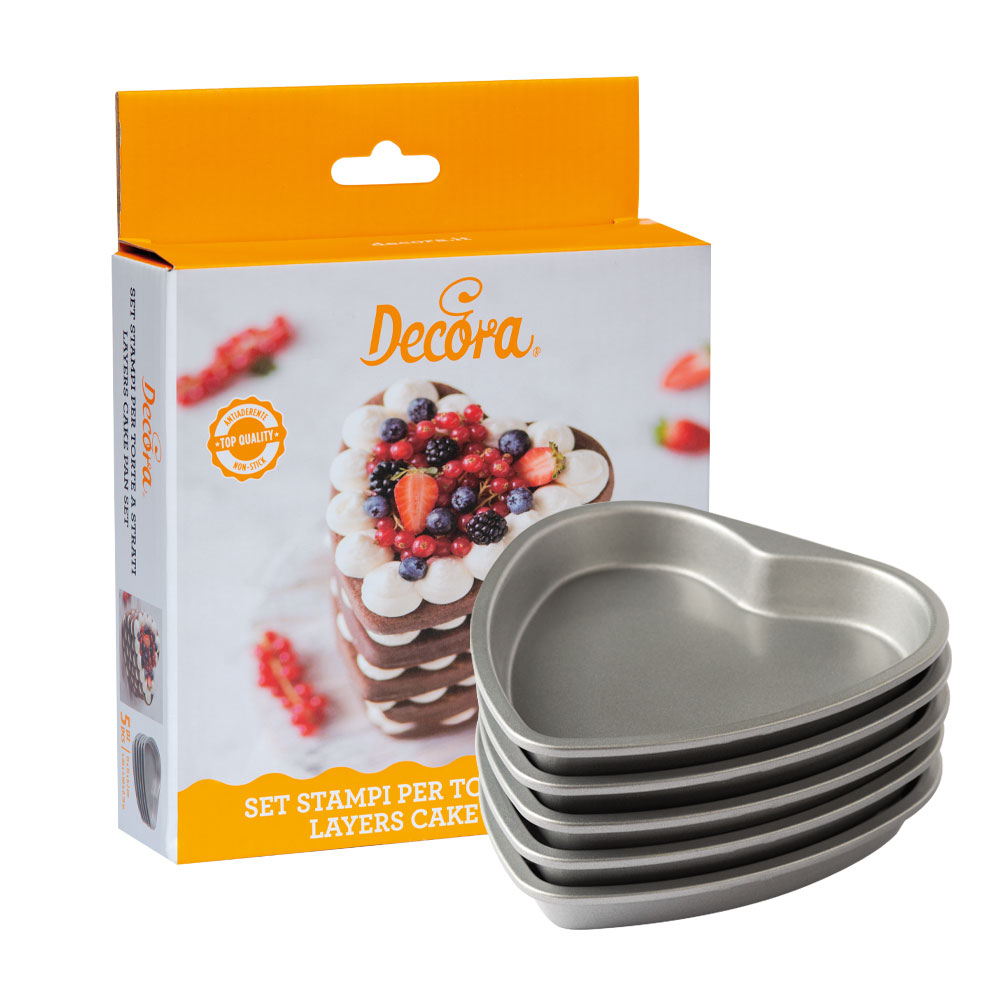 Schichttorten Set Herz 15 x 15 cm