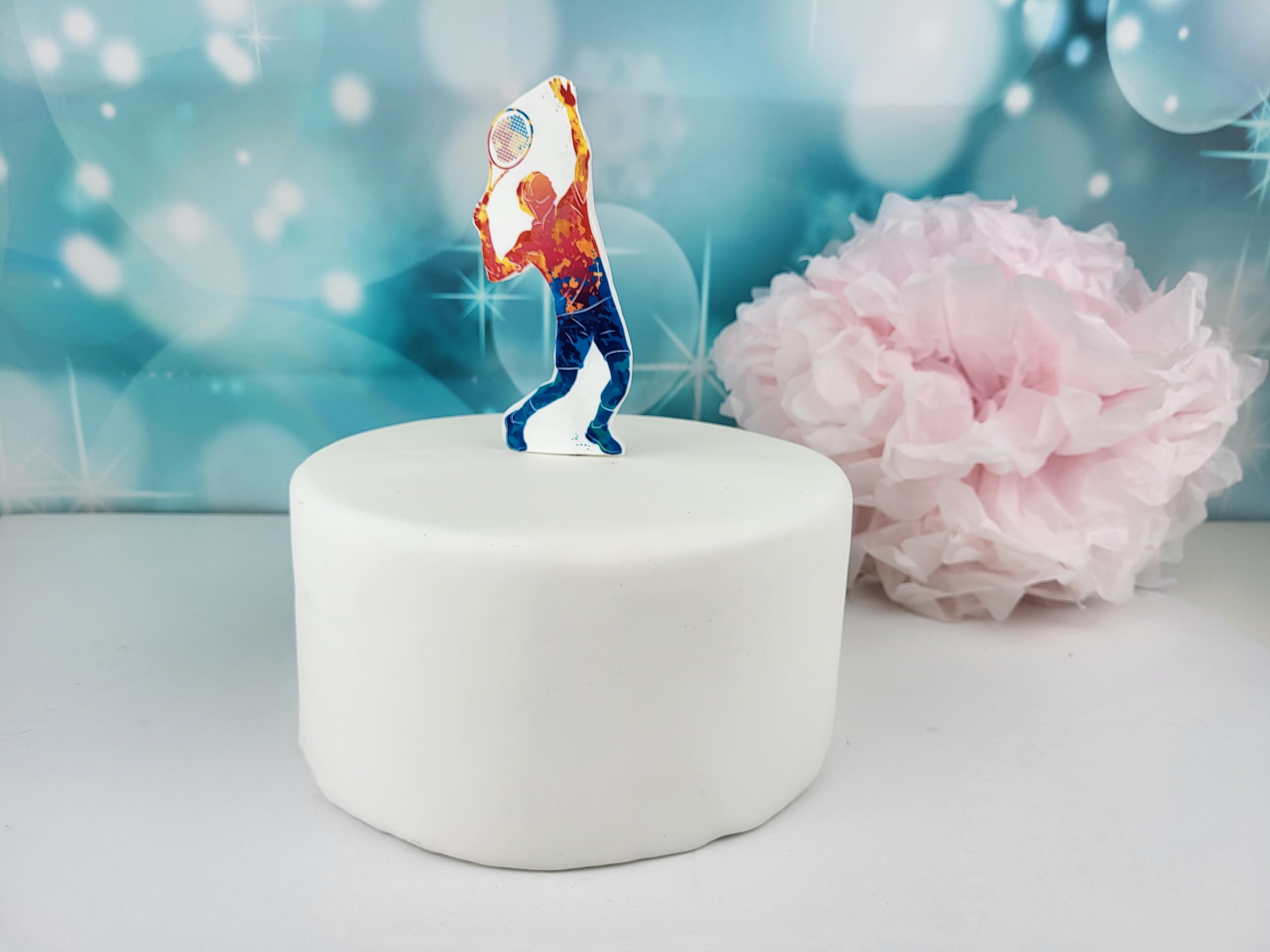 Cake Topper Tennisspieler – Sportliche Tortendeko für Tennis Geburtstag & Sporttorten