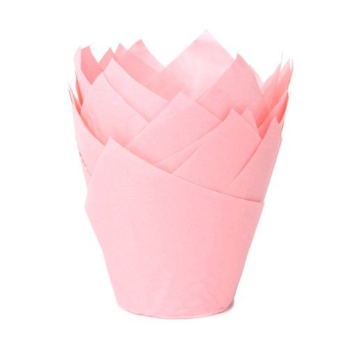 Muffinförmchen Tulpe babypink