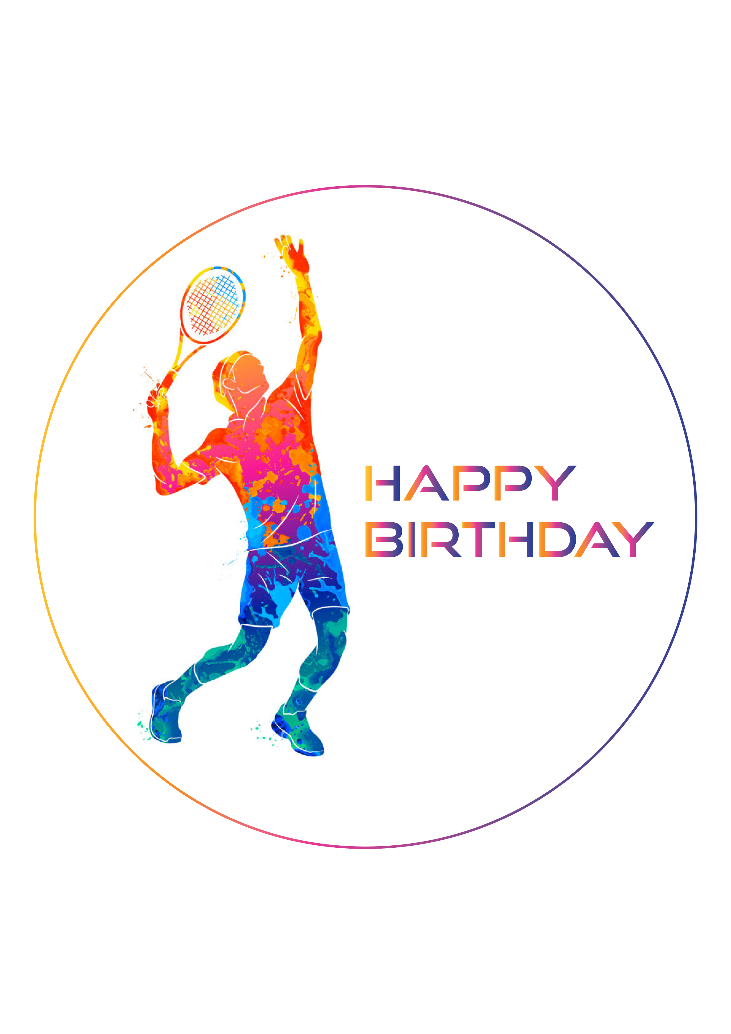 Tortenaufleger Tennis