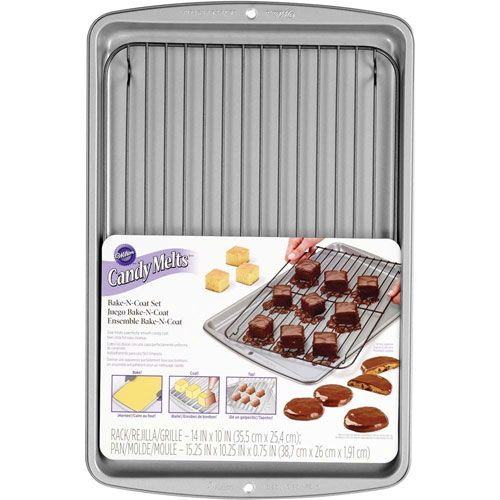 Wilton Set BAKE-N-COAT | Backform mit Gitter