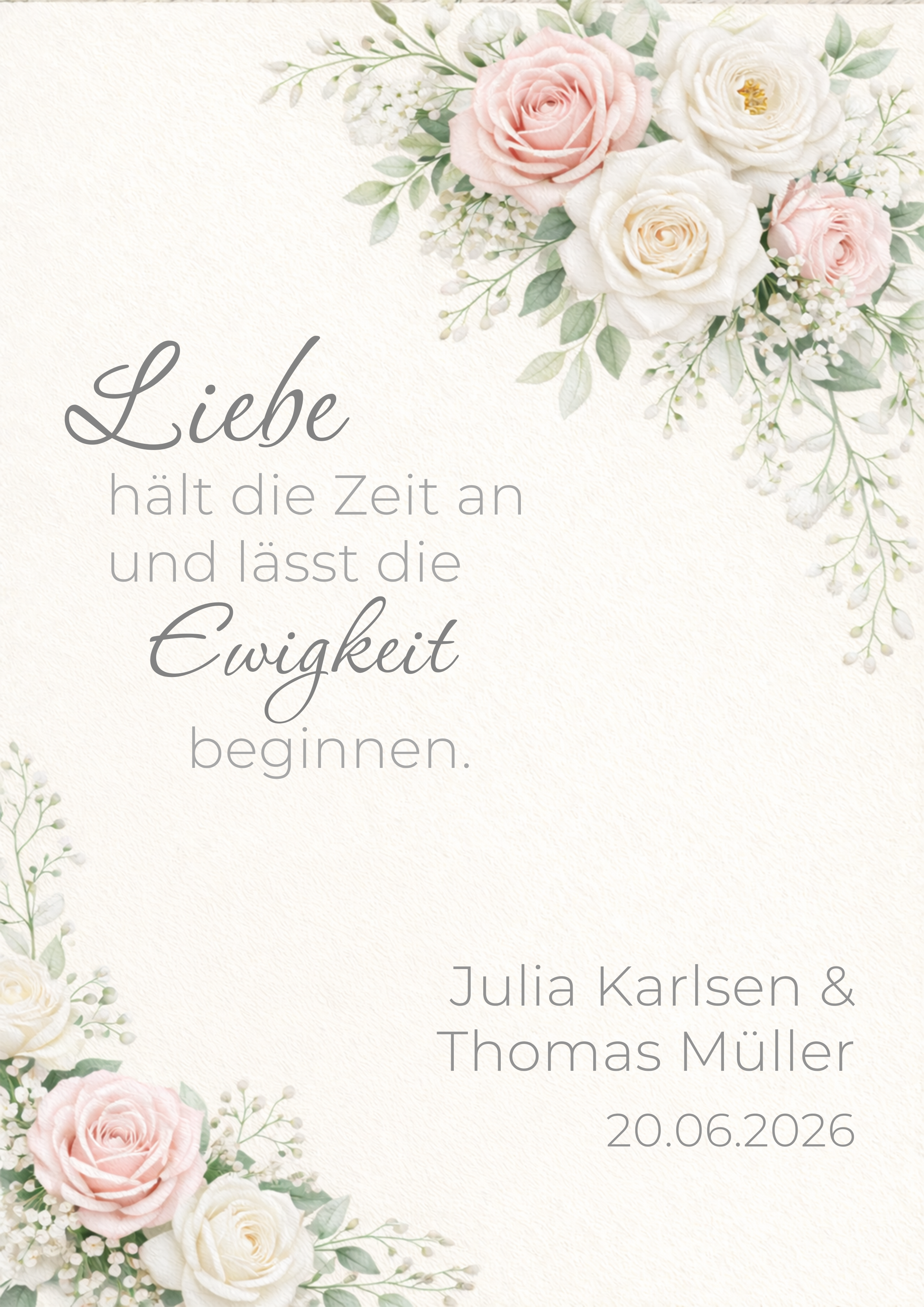 Fotoaufleger Hochzeit personalisiert