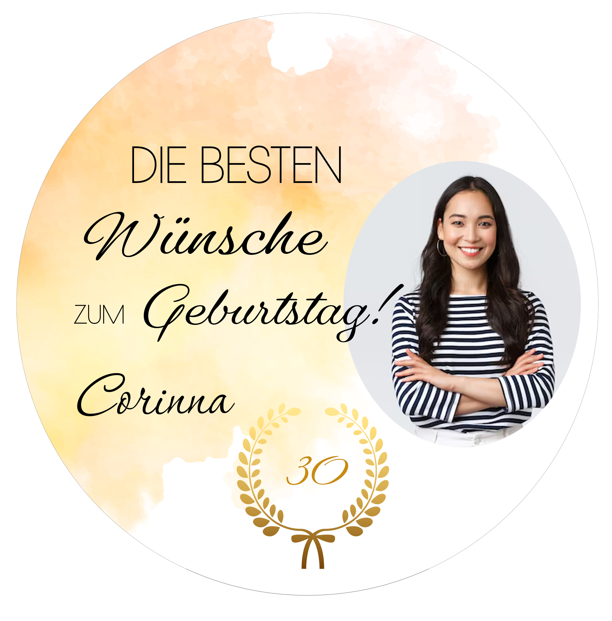 Fotoaufleger Geburtstag personalisiert
