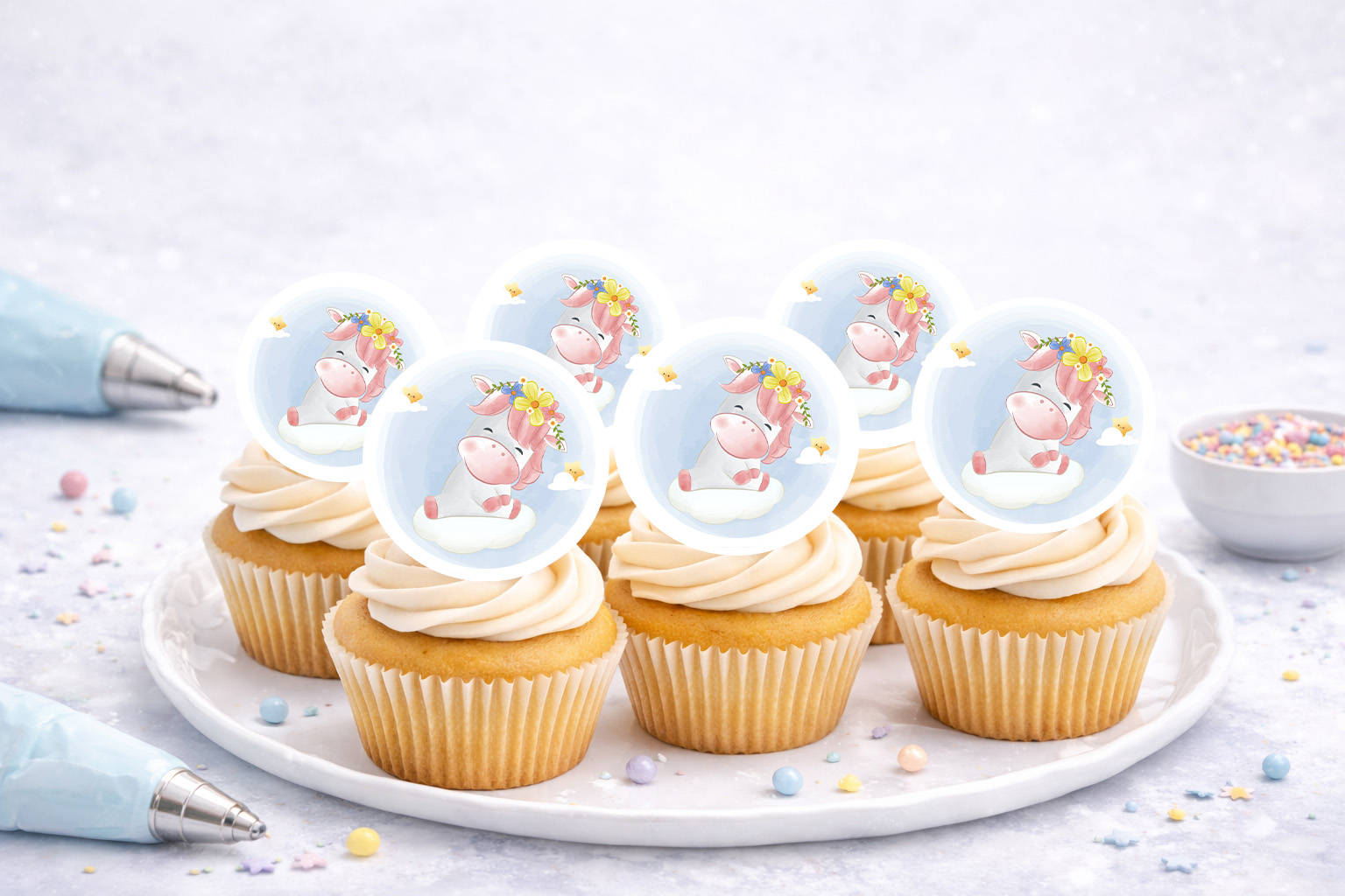Muffinaufleger Einhorn
