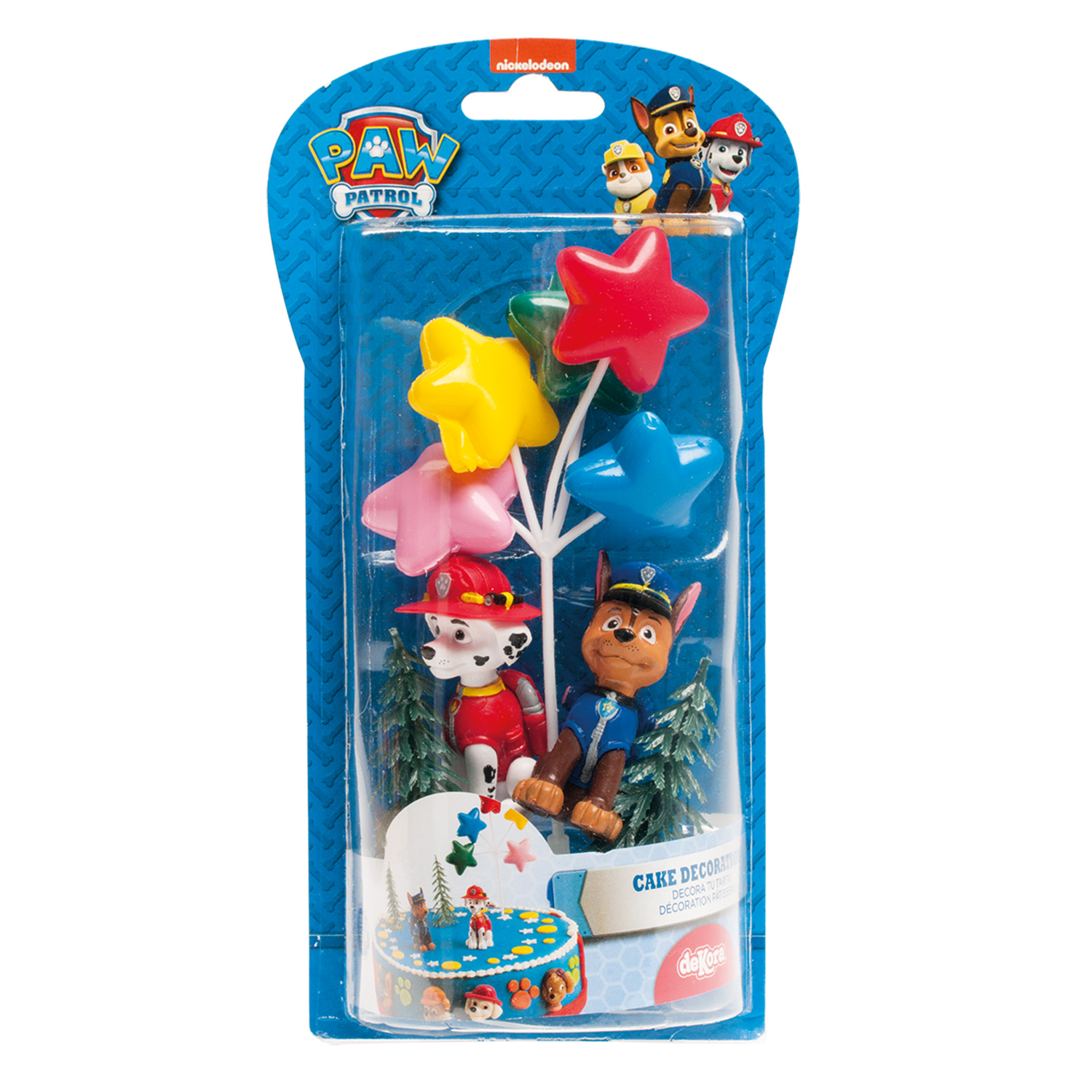 Paw Patrol Dekorationsset – 6-teiliges Tortendeko-Set aus Kunststoff