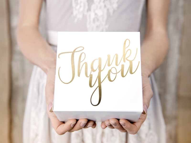 Kuchenbox "Thank you" - gold