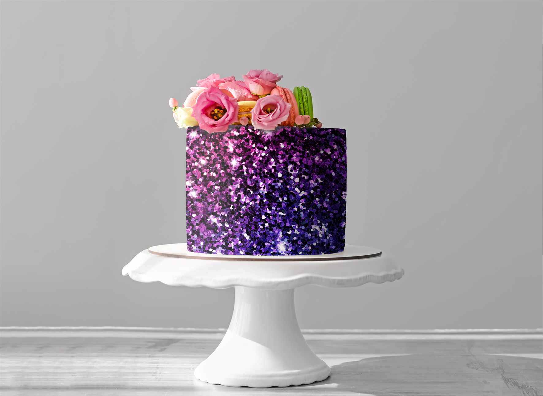 Deko Fondant Glitzer violett