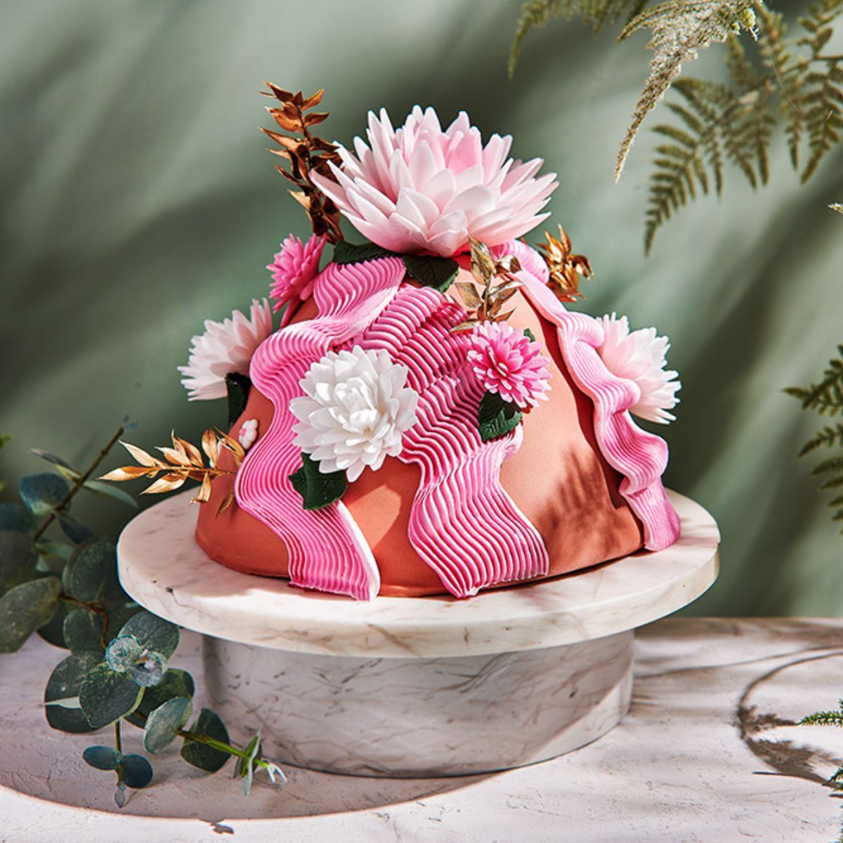 Essbare Papierblumen Deluxe Dahlie Weiß Groß pk/1