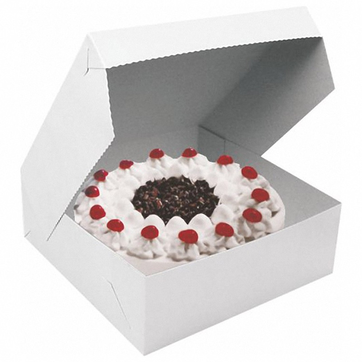Kuchenkarton - Tortenkarton, 28x28x10cm, weiß, 50 Stk.