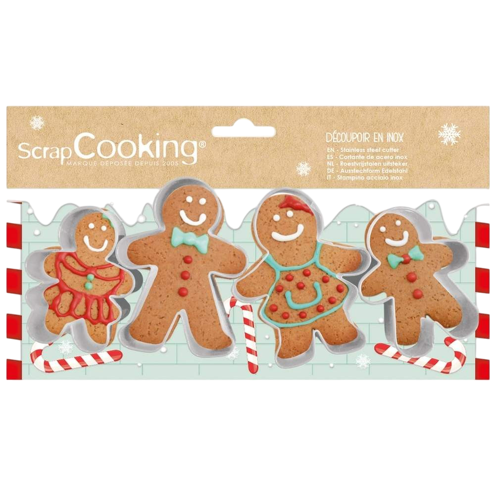 Ausstecher - Edelstahl Set Lebkuchen Familie | 4 Teile
