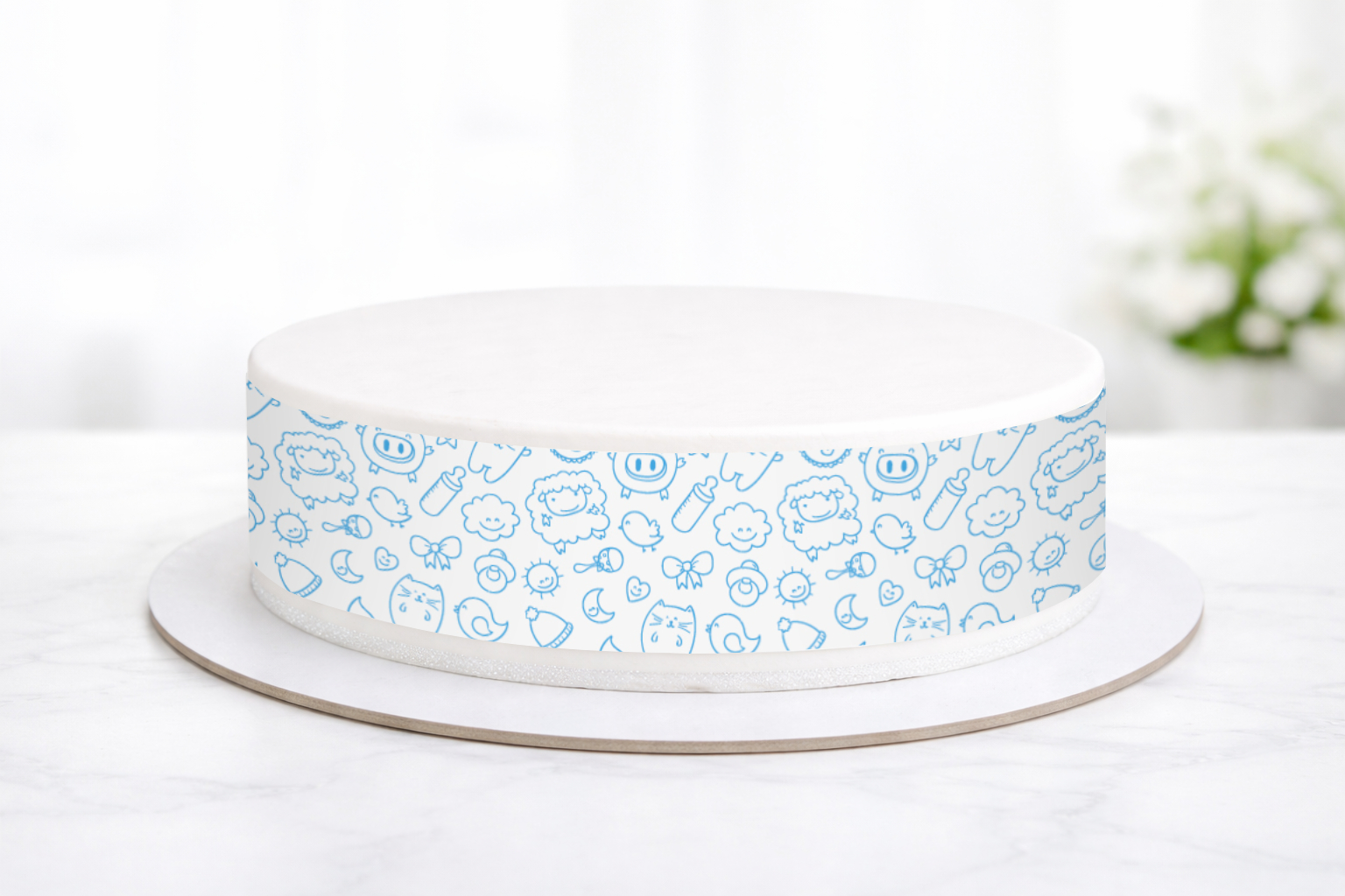 Tortenband Baby blau