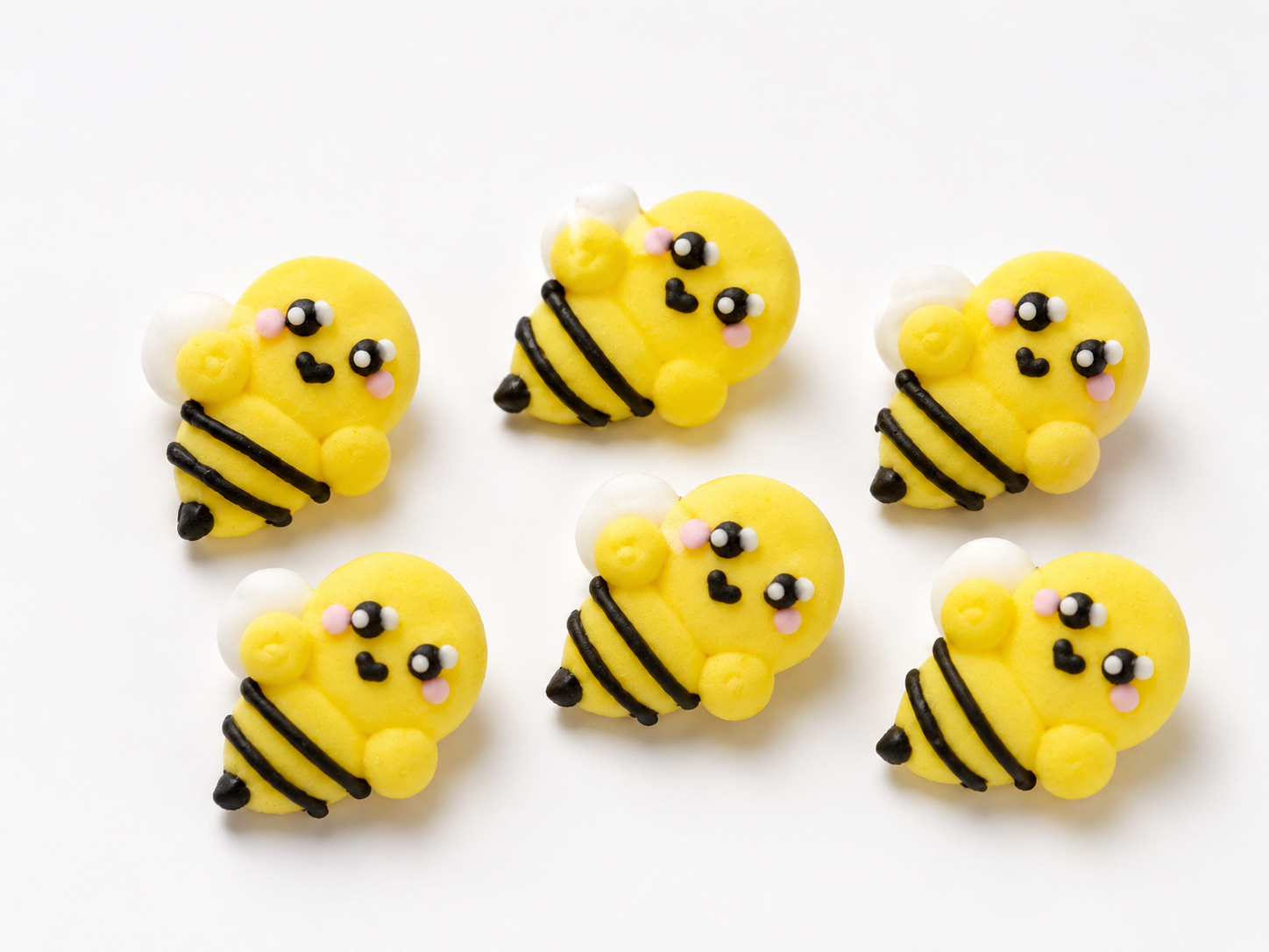 Zuckerdeko Bienen 7-teilig – süße Tortendeko für Frühling, Sommer & Kindergeburtstag