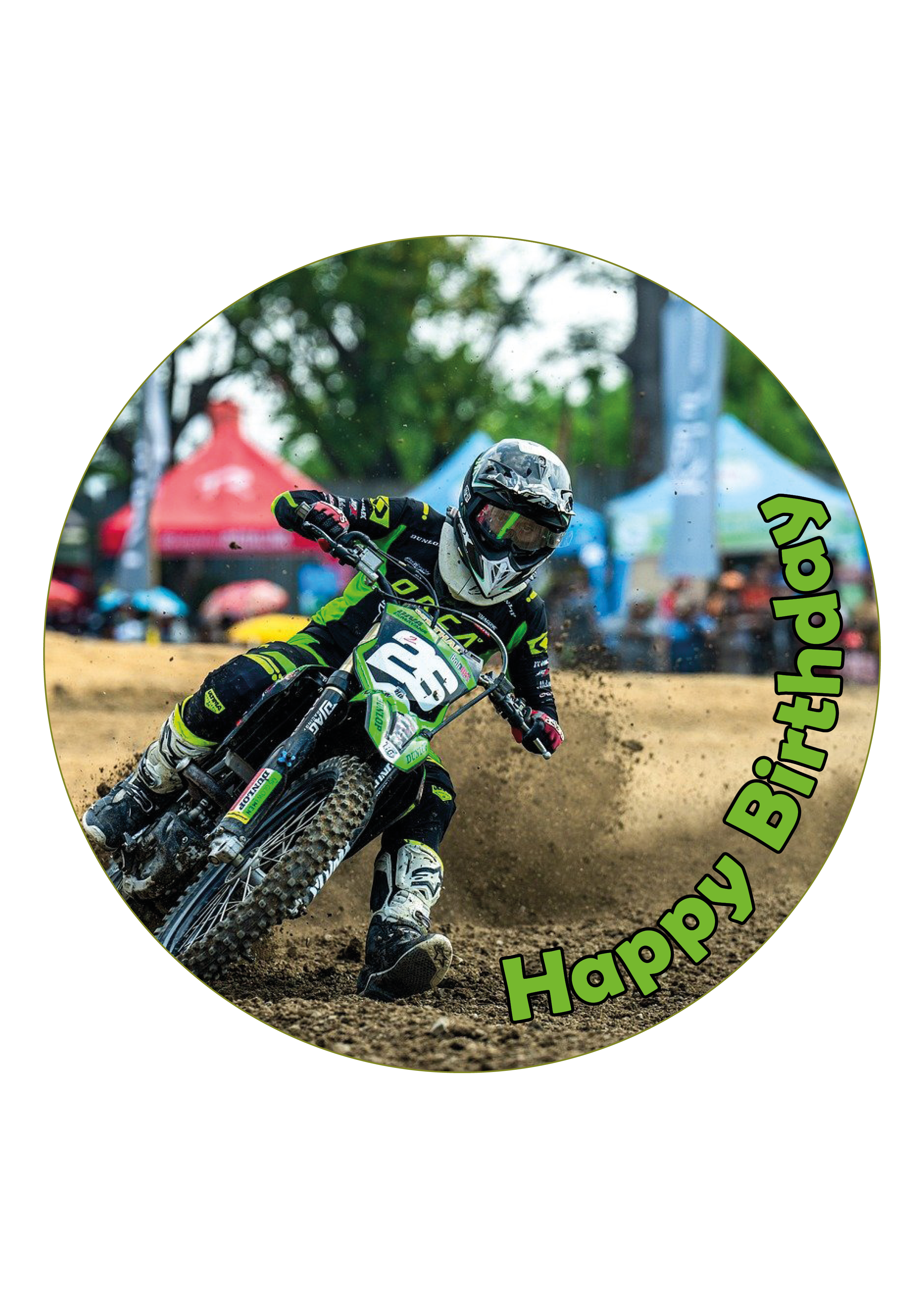 Tortenaufleger „Motocross“ –  für Tortendekoration