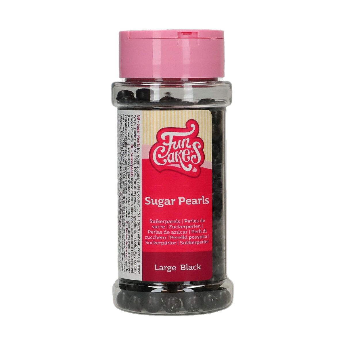 FunCakes Zuckerperlen Shiny Black 80g