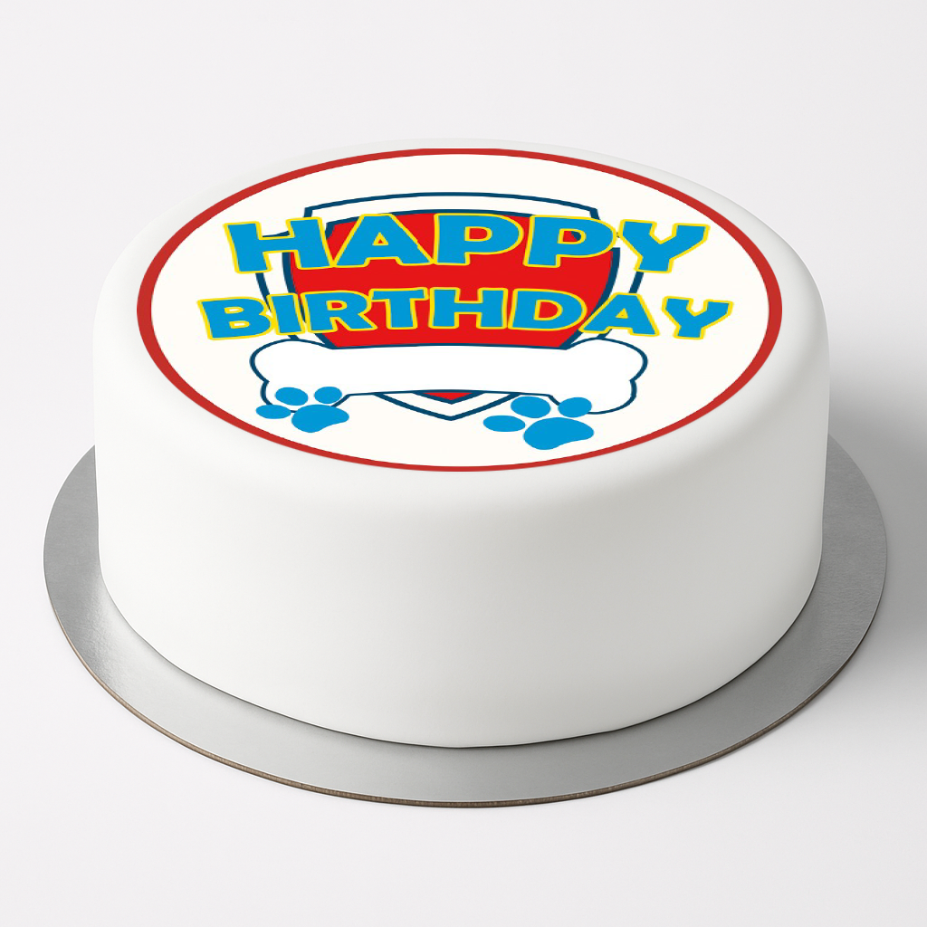 Tortenaufleger „Happy Birthday“ – Paw Patrol Tortenbild