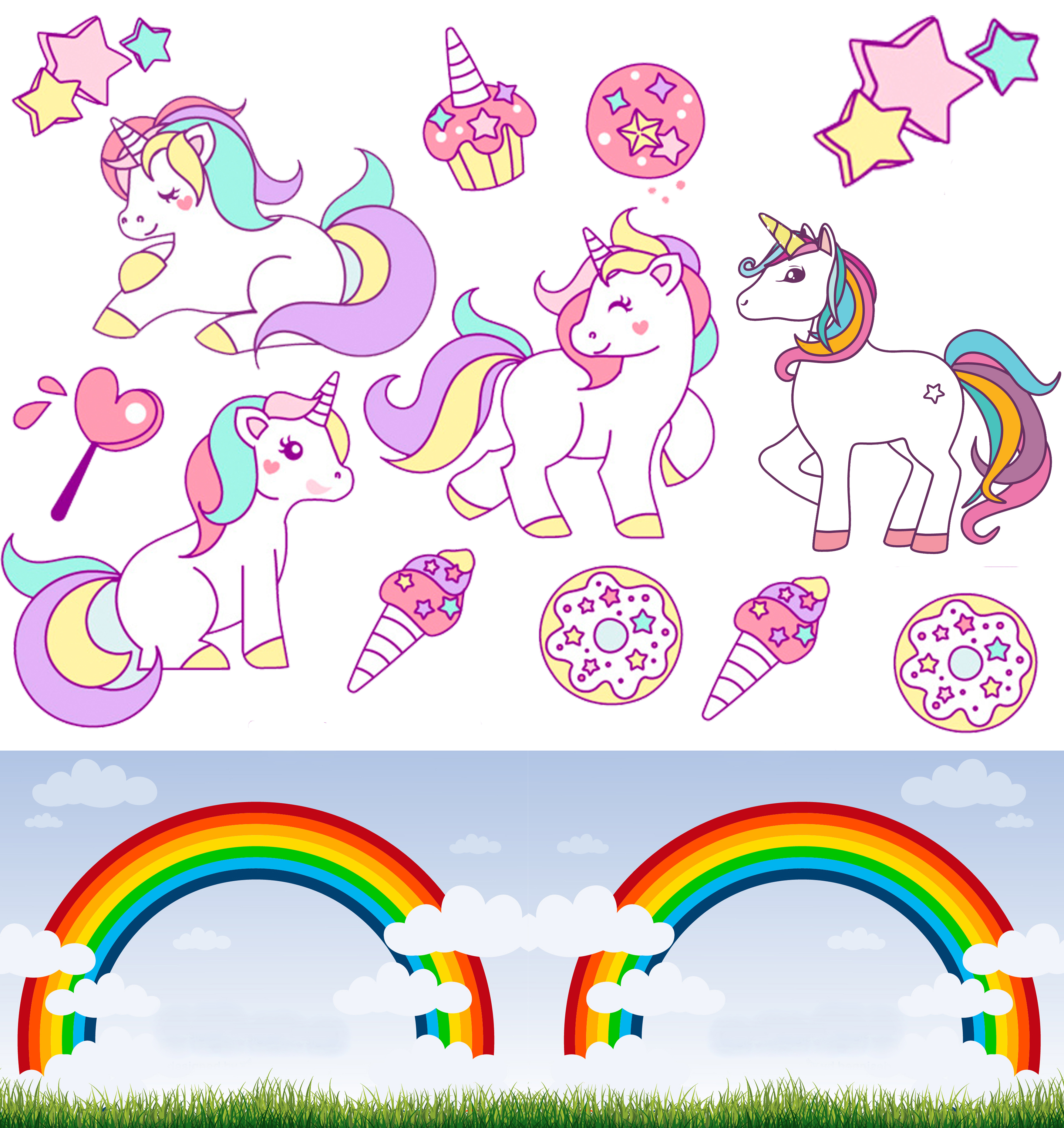 Wafer-Paper Einhorn