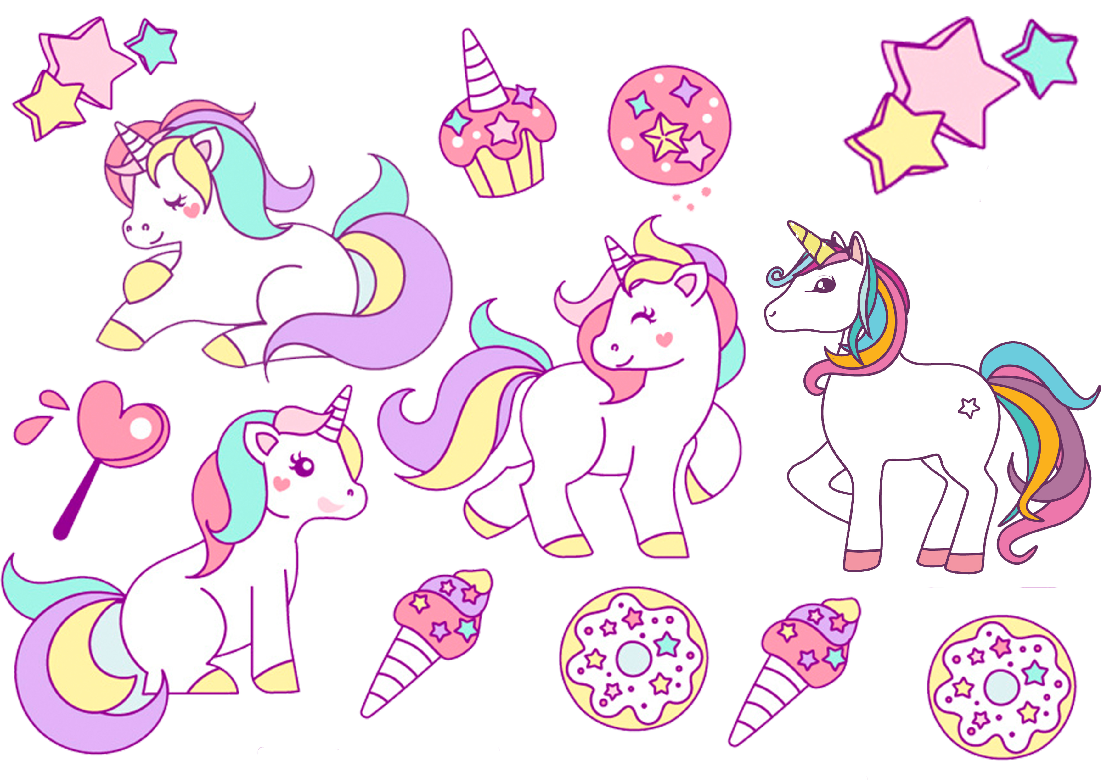 Wafer-Paper Einhorn