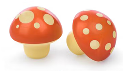 3D Pilze aus weißer Schokolade – 48 Stück, 2 Modelle