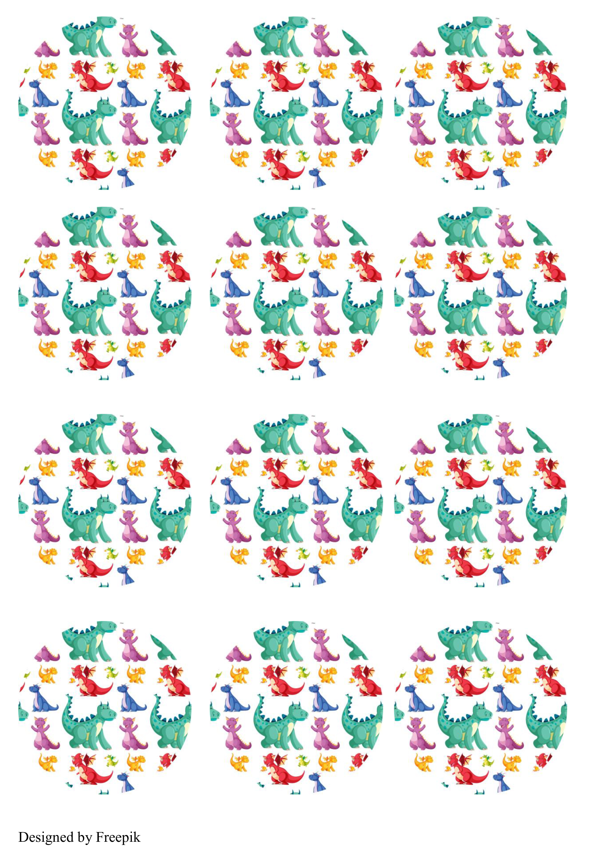 Muffinaufleger Dinosaurier