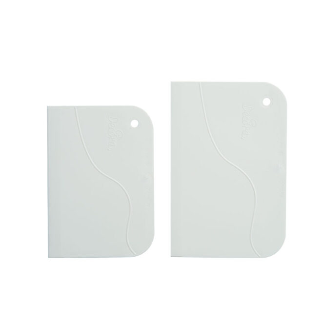 Teigkarten Kit – 2 glatte Kunststoff-Spatel für Cremes & Teige