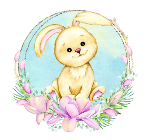 Osterhase Motiv als essbarer Cupcake Aufleger aus Oblate zum Ausschneiden